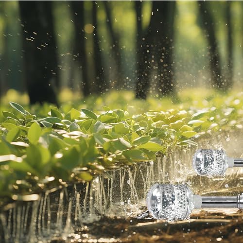 Hourleey 2 Pack Bubbler Sprinkler Heads, Aluminum Diffuser Flood Nozzle for Delicate Watering, Gentle Garden Metal Watering Soaker Sprinkler for Plants Garden Lawn Yard - Image 5