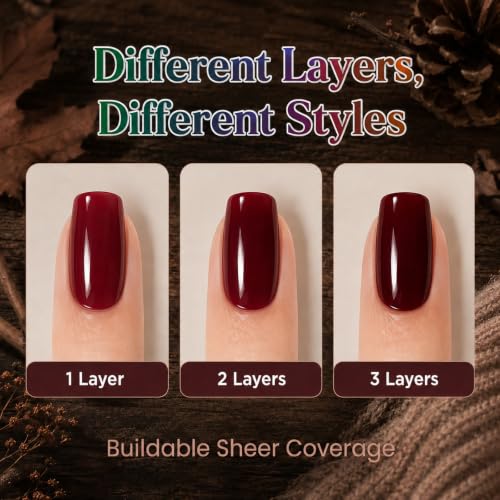 Image of Beetles Midnight Syrup Jelly Gel Nail Polish Set, 6 Colors Fall Gel Polish