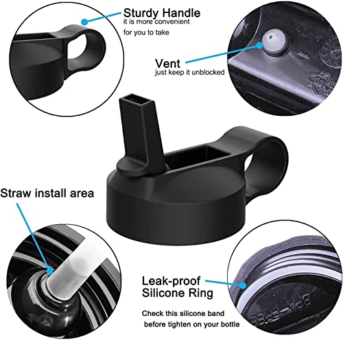 The Mass Wide Mouth Straw Lid Compatibility Most Sports Water Bottle (Black) #TOP3