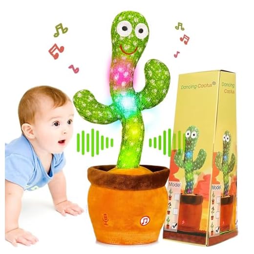 MILEGI Dancing Talking Cactus Toy, Baby Singing Recording Mimicking Cactus Toy, Repeats What You Say, Musical Interactive Infant Toddler Toys for 1 Year Old Boys Girls Birthday Gifts