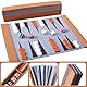 Reise Backgammon,Back Gammon Spiel aus massivem Holz - Klassisches Brettspiel für Familien,Reisen und Strategie-Liebhaber,Tragbar und langlebig,Klappstil