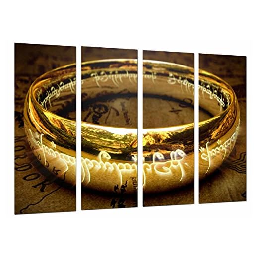 Cuadro Fotográfico El anillo de poder, El Señor De Los Anillos Tamaño total: 131 x 62 cm XXL, Multicolor