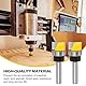 GOMETY 2 PCS 8mm Schaft Bündigfräser, Hartmetall Spitze Professionelle Holzbearbeitung Cutter Werkzeuge mit Kugellager für Holzbearbeitung Fräser Werkzeug Set