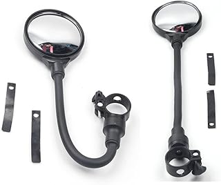 Bike Mirrors Handlebar Mount, Adjustable Rotatable Bike Rear View Glass Mirror, Wide Angle Acrylic Convex Safety Mirror Universal for Mountain Road Bike,Electric Vehicle, Motorcycle