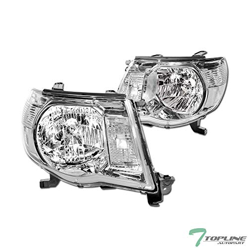 TLAPS Factory Crystal Style Chrome Clear Headlights Signal Light Lamp NB For 05-11 Toyota Tacoma