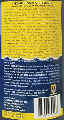 Image of EASYCARE 30128 Pooltec Algaecide, Clarifier and Chlorine Salt Cell Booster, 128 Fl. Oz Bottle