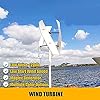 Wind Turbine Generator, Vertical Axis Wind Turbine, New 3000W 220V 12V 24V 48V Vertical Wind Turbine Magnetic Levitation Upright Wind Generator for Home Ship,220V