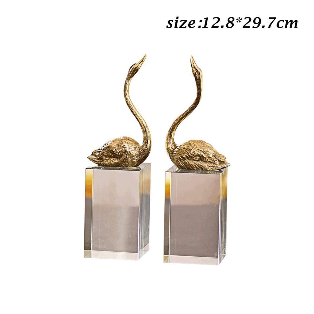 Fermalibri neoclassici in rame a forma di cigno ornamentali per archiviare libri, accessori per la casa, soggiorno, modello, studio, arredamento, regali creativi, fermalibri per scaffali (bianco)