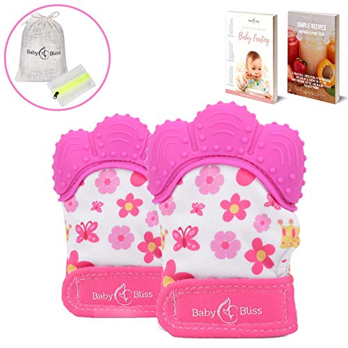 Babybliss Teething Mittens 2pcs Pink Self Soothing Teether Toys