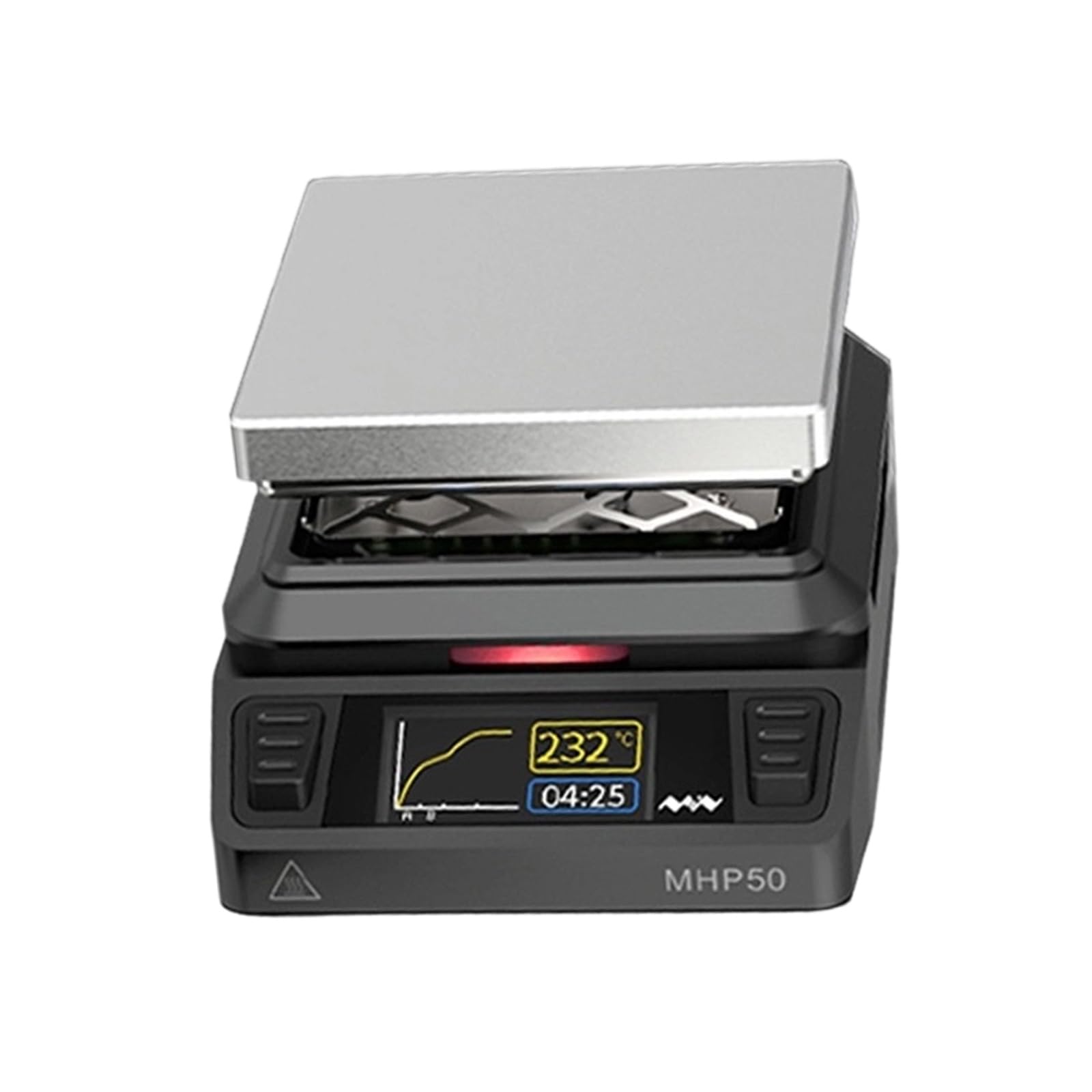 MHP50 - Precalentador de placa caliente pequeña portátil con pantalla LCD para reparaciones de placas de circuito, temperatura controlada por calor