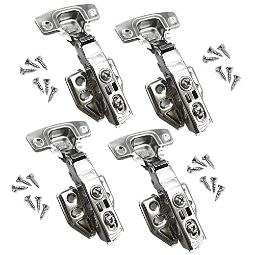 image for Bestgle 4 Pcs Cabinet Hinge Kitchen Cupboard Hinge Set Stainless Steel