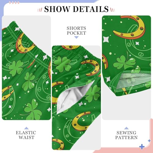 ZZKKO Lucky Shamrock Boys Pants for Kids Jogger Pants with Pockets S-XL4