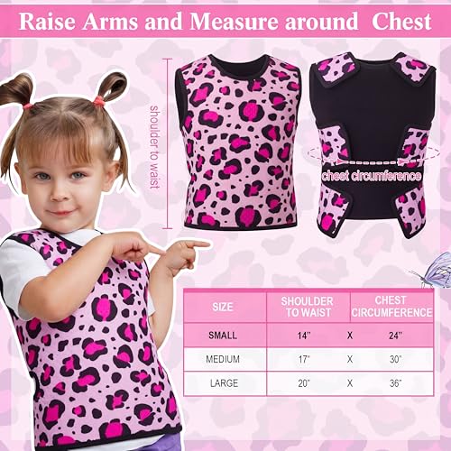 Image of Janmercy Kids Compression Vest Ages 2 to 9 Soft Adjustable Breathable Neoprene Comfort Vest for Boys Girls School Home Daily(Leopard Print,Small)