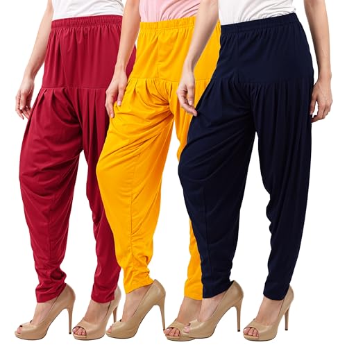Image of Buy That Trendz Patiala Salwar for Women Relaxed Fit Viscose Patiyala Salwar Harem Bottom Pants