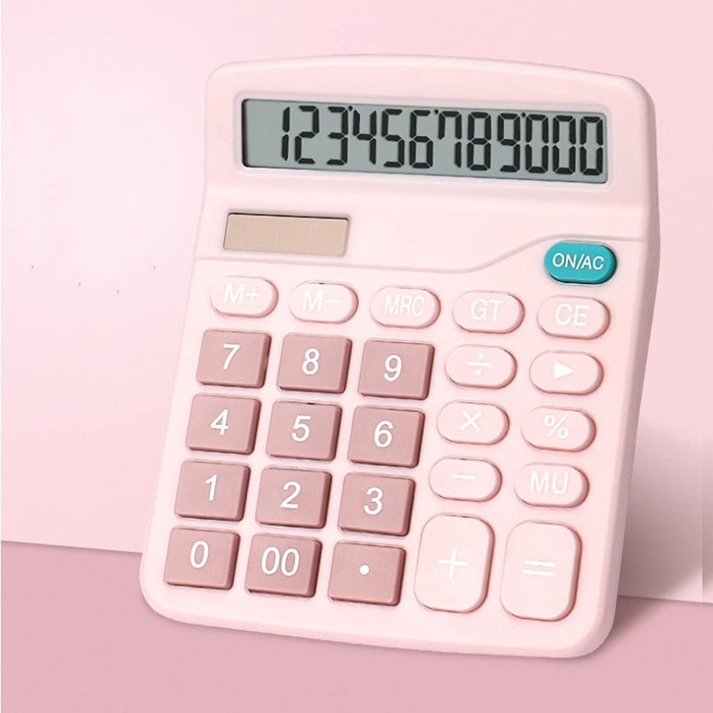 FMURY - Calculadora solar de escritorio de 12 dígitos, botones grandes, herramienta de contabilidad financiera, botones grandes para estudiantes escolares (E)