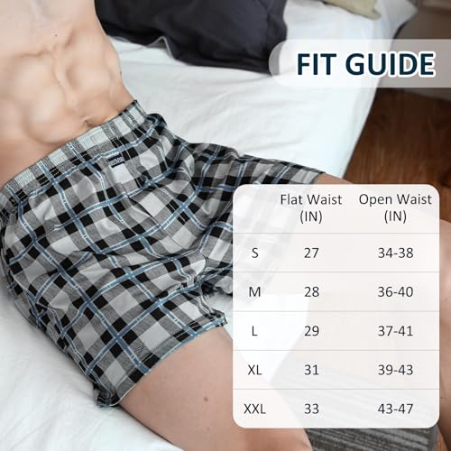 2Pcs Men's Boxer Shorts, Boxers for Men, Relaxed Fit, Moisture Wicking, Blue3