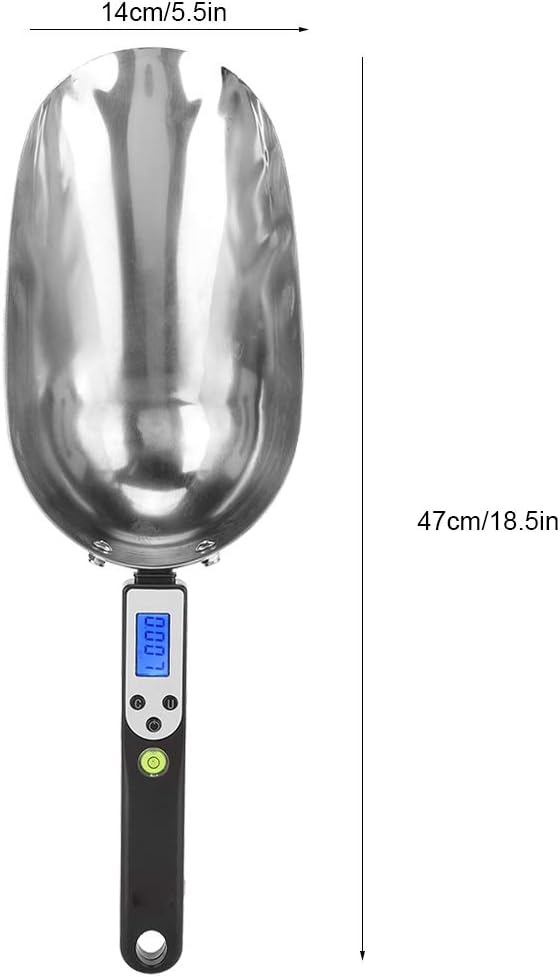 Electronic Measuring Spoon Kitchen Digital Spoon Scale Poultry Food Weighing Spoon Feed Shovel Digital Spoon Scale Food Measuring Scoop Scale for Food Farm Poultry Feeding Tool