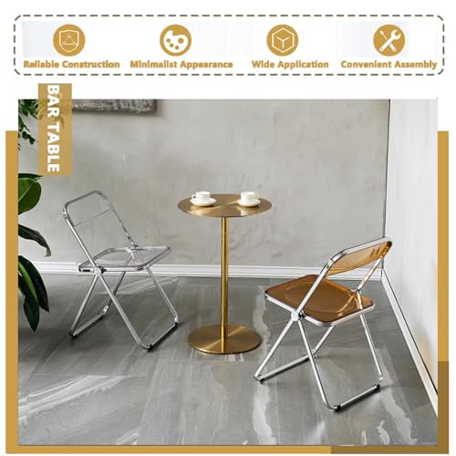 Mesa de cóctel alta para terraza e interiores con base estable de acero 7