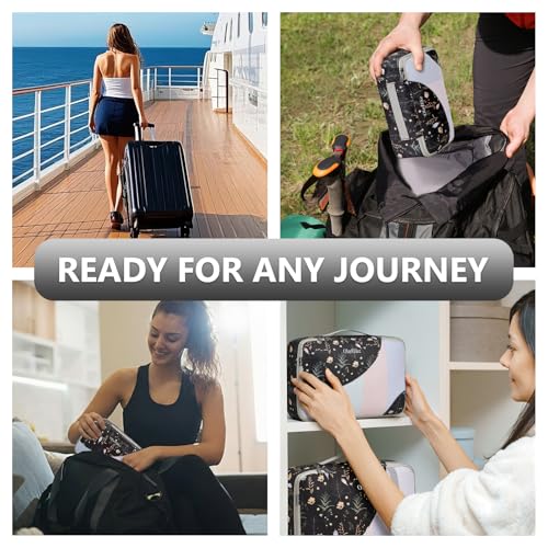 Image of 8 Set Packing Cubes for Travel, Gifts for Women Mom,Anti-Tearing Suitcase Organizer,OlarHike Vacation Essentials & Accessories for Cruise Ship