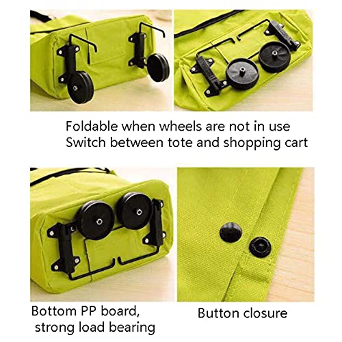 LICHUAN Einkaufstrolley Einkaufstasche mit Rädern, faltbar, wiederverwendbar, Einkaufstasche, Einkaufstasche… – Bild 6