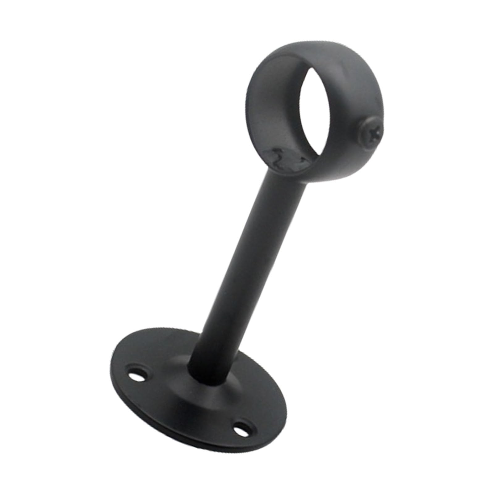 2 Pcs Ceiling Curtain Rod Holder Heavy Duty Stainless Steel Bracket 25x100mm Pole Silver/Black Curtain Closet Pole Holder