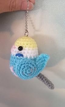 ミニコロ　セキセインコ　編みぐるみ　チェーン Amazon.co.jp: セキセイインコ レインボー 風 ハンド ド