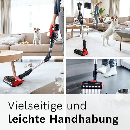 Bosch Akku-Staubsauger Unlimited 7, ProAnimal, kabellos, BKS711PET, Rot – Ansicht 5