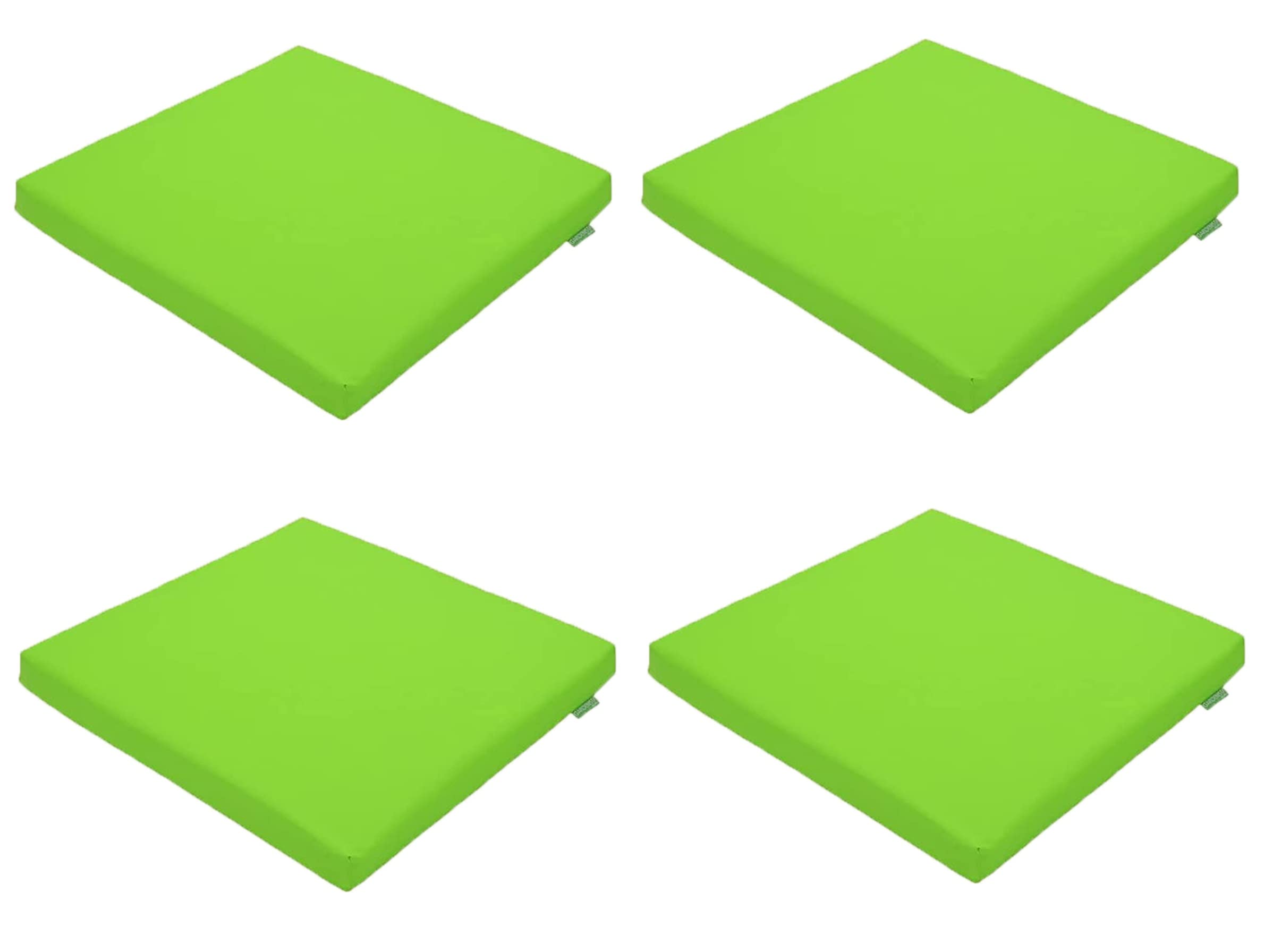 Soodie&Zuzu's Outdoor Seat Cushion Pads Rattan Furniture Garden Dinning Chair Water Resistant Patio Furniture Chair Padding Lightweight Durable Only Armchair Seat Pad (Pack 0f 4, Lime Green)