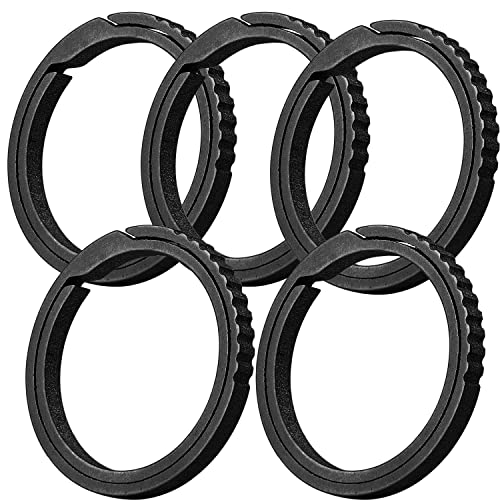 Image of TISUR Titanium Keychain Rings,Carabiner Dog Tag Key Chain Rings