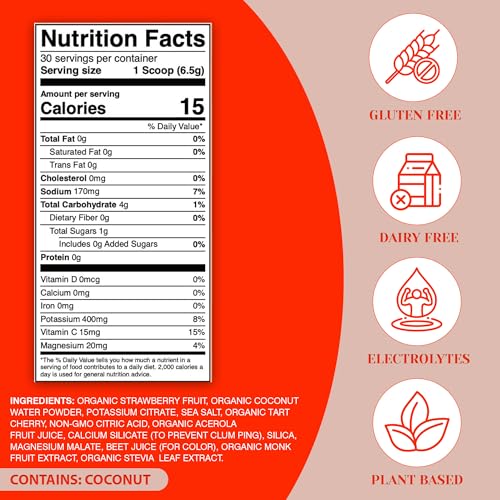 Image of Rayvi Zero Sugar Electrolytes Powder + Minerals Hydration Powder | 1 Pack (30 Servings), Vegan, No Sugar Electrolytes and Artificial Additives | Hydration Drink Supplement | Radiant Sweet Berry Flavor