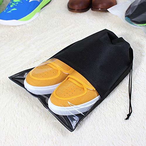 FJROnline Bolsa de Zapatos con cordón no Tejido, 10 Piezas, portátil, Reutilizable, para Zapatos, Botas, tacón Alto, Rosa Caliente, Small Cover