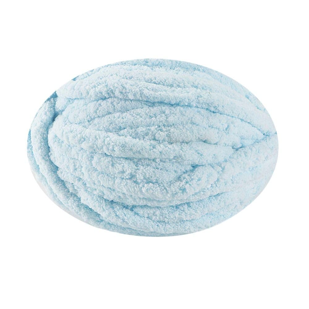 Lanas para Crochet,Hilo Crochet Ovillo de 250 g hilo chenilla multicolor for tejer y hacer crochet, mantas, cojines, grueso suave, cálido for, bufandas(Light blue)