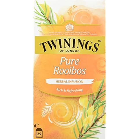 Twinings Pure Rooibos Tee ∙ 100% natürlich & koffeinfrei ∙ Genussmomente zu jeder Tageszeit ∙ 25 Teebeutel x 2g Cover