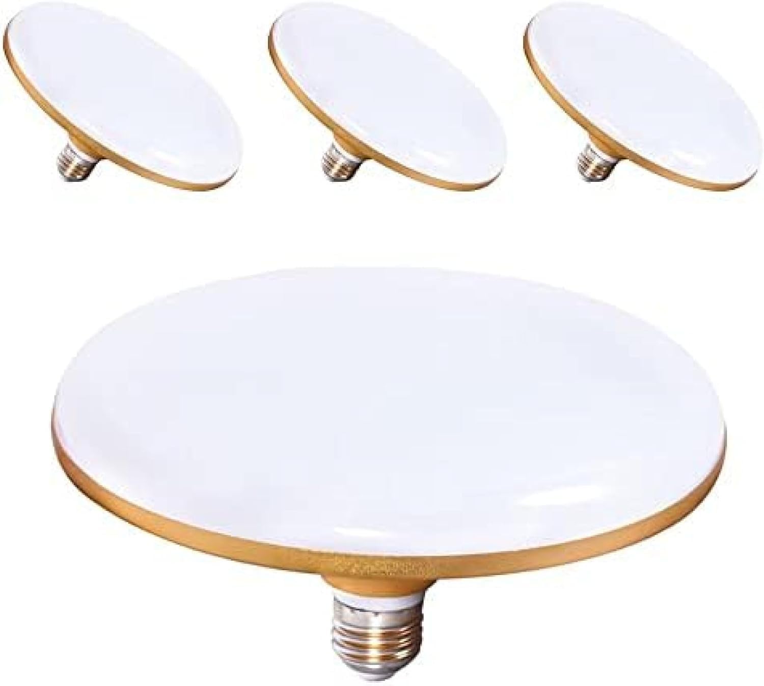 4er Pack UFO Led-lampen, 30w 3000lm 6500k Kaltlicht E27 Energiesparlampe Flache Hochleistungs-led-high-Bay-glühbirne Vollständig Versiegelte wasserdichte Glühbirnen Für, 12w 95 * 80mm
