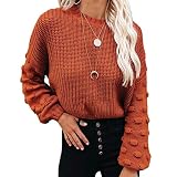 ✿Punto grueso de crochet, color liso, ribete de punto acanalado en escote y puños, fácil de poner y quitar.