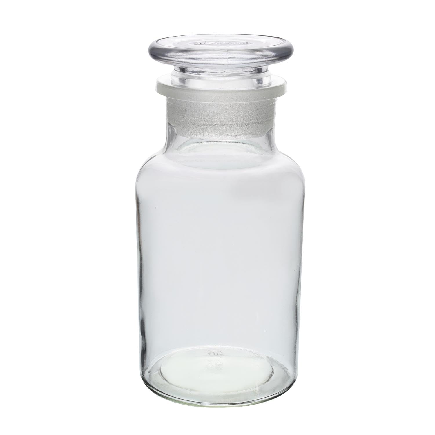 UNIQUE HOME LIVING UHL Apothecary Jar Reagent Bottle, 250ml Clear Glass Storage Jars with Lid, Vintage Style Container, Reusable Refillable Bottles for Essential Oils, Bath Salts, Lotion, Perfume