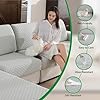 OHSIO Couch Cover, Stretch Sofa Cover, Soft Seat Cushion Covers Washable, Sectional L Shape Sofa Slipcover, Wear Stain Resistant Pet Friendly Furniture Protector for Home (1 Seat Cover L, Light Gray) #2