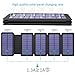 BLAVOR Solar Charger Five Panels Detachable, Qi Wireless Charger 20000mAh Portable Power Bank with Dual Output Type C Input Flashlight and Compass Kit (Black, 20000mah)