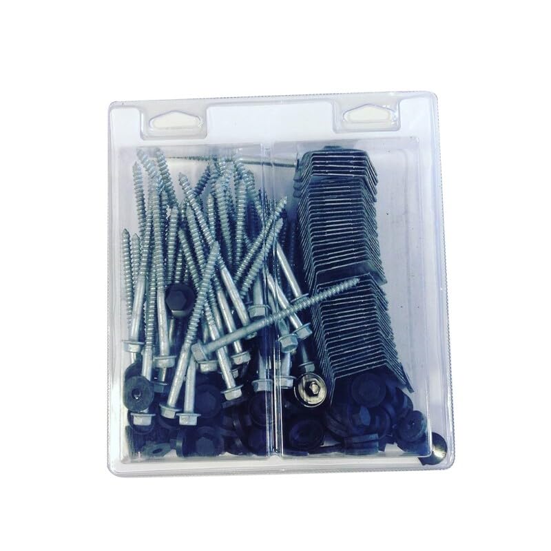 Kit de 50 fixations pour bac acier 1045 (vis L 100 x diam 6 mm) Rouge 8012