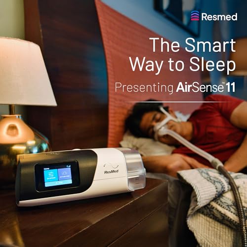 Image of Resmed AirSense 11 Tripack AutoSet CPAP Machine with built-in Heated Humidifier, ClimateLineAir Heated Tube, Improved Comfort, Advanced Sleep Data Tracking, 2 Years Warranty, Portable Auto CPAP Machine for Sleep Apnea
