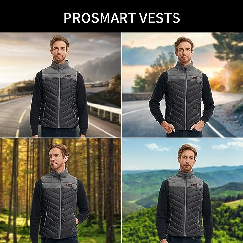 PROSmart Gilet riscaldato da Uomo Leggero Gilet