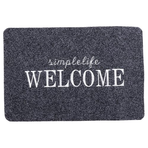 Kisangel Felpudo de Entrada Antideslizante Resistente para Interior y Exterior Alfombra Suelo Absorbente y Decorativa para Cocina Pasillo y Recibidor Gris
