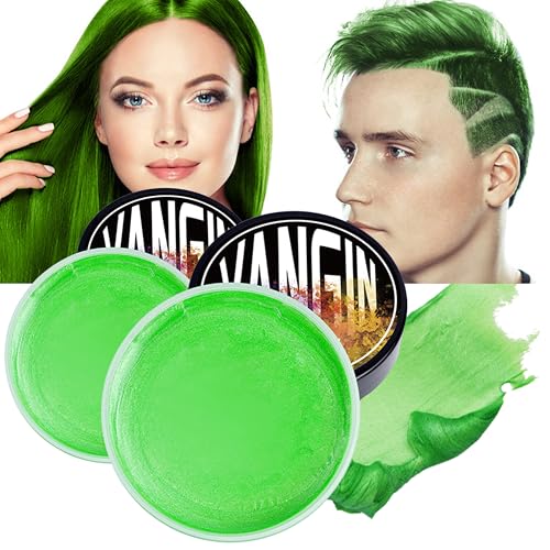 Tinte de pelo verde temporal, tono de pelo para hombres y mujeres, Pomada de peinado natural, tinte para el cabello, cera para el cabello, tinte para el cabello, cera para fiestas, cosplay, Halloween