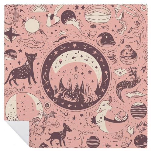 Servilletas de Tela Reutilizables Set de 2 con Estampado Espacio y Planetas miniatura 6
