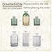 WILDMOS Bud Vase Set of 6, Small Flower Vases for Decorative, Gradient Glass and Embossed Vintage Style Mini Bottles for Home Décor, Centerpiece 3.3