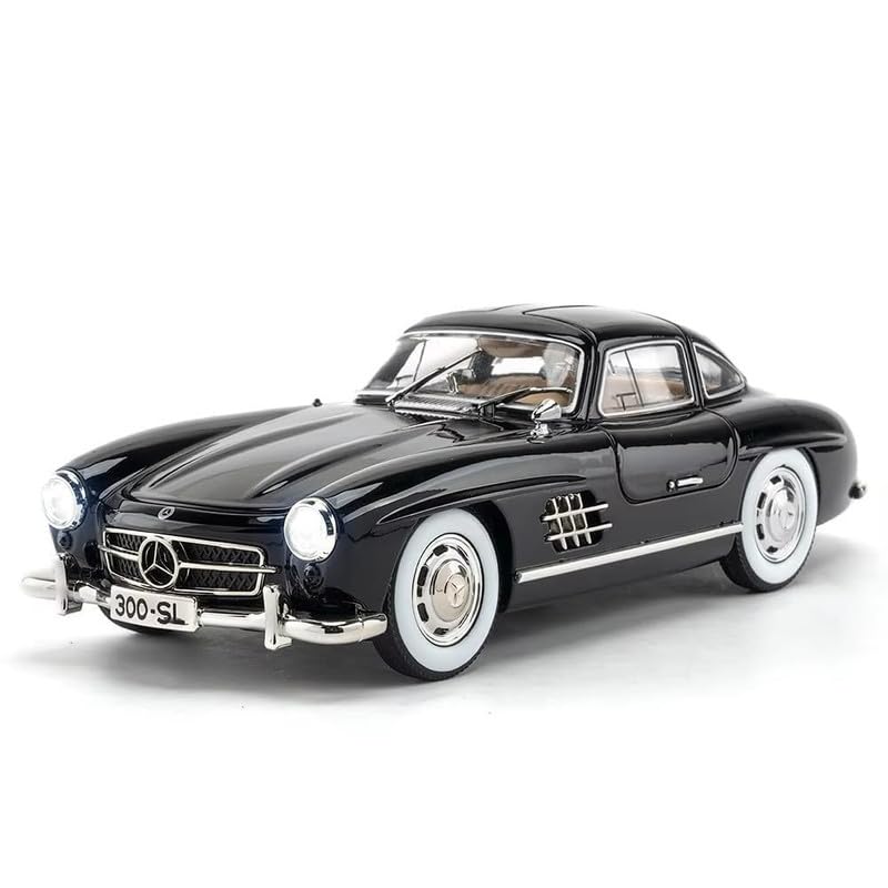 Image of Model 1:24 Marcedees Benz 300SL Model Alloy Metal Pull Back Die-cast Car Openable Doors with Sound and Light Vehicle Car Toy for Kids - Multicolor