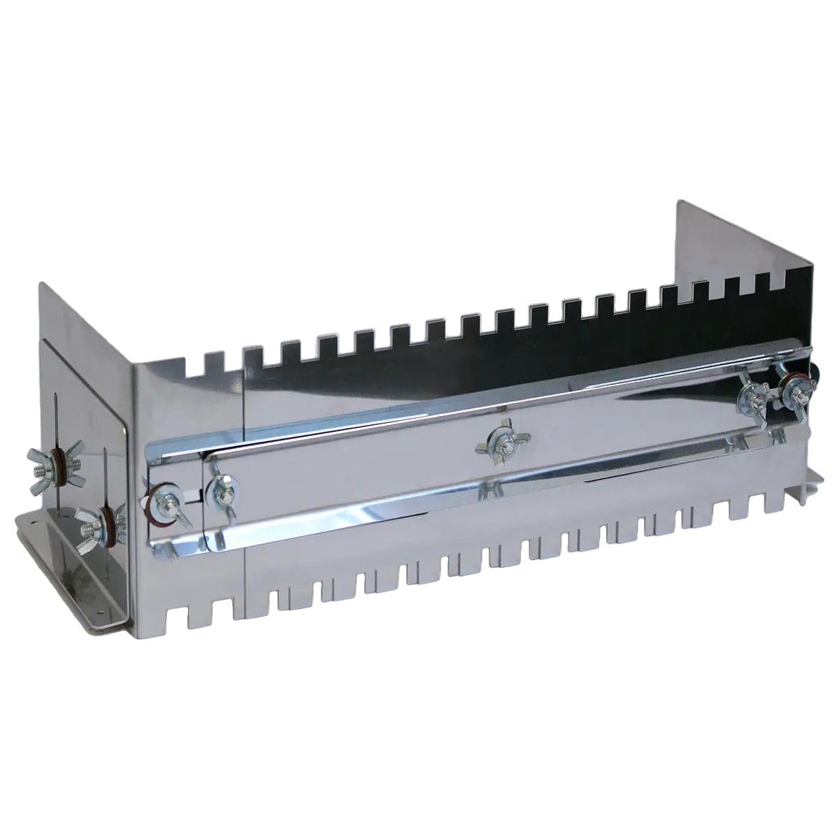 Llana dentada Extensible Regulable - Deslizador de mortero Cajon Plana Peine Caja paleta para Colocación de Baldosas azulejos losas Espátula Dentada extensible 10, 10/12, 12, 14 mm (SENDI 10/12 mm)