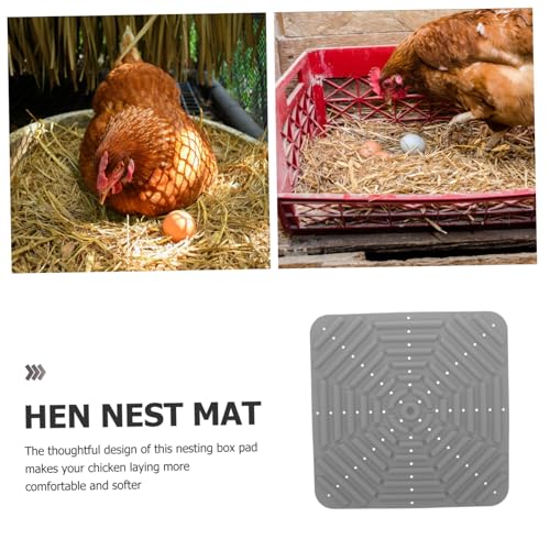 Almohadilla de silicona gris para nido de gallinas lavable 3