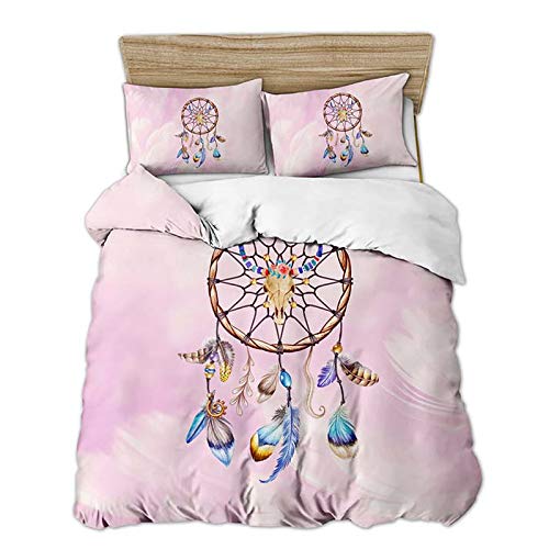 BIANXU Housse de couette Housse de couette Housse de coussin Housse de couette plume colorée Housse de couette Housse de couette Housse de couette Easy Care 200 * 200Cm + 2 Taie d'oreiller (50 * 75Cm)