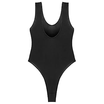 Linjinx Women's Glossy Bodysuit Smooth One-Piece Swimwear Linjinx Women's Glossy Bodysuit Smooth One-Piece Swimwear